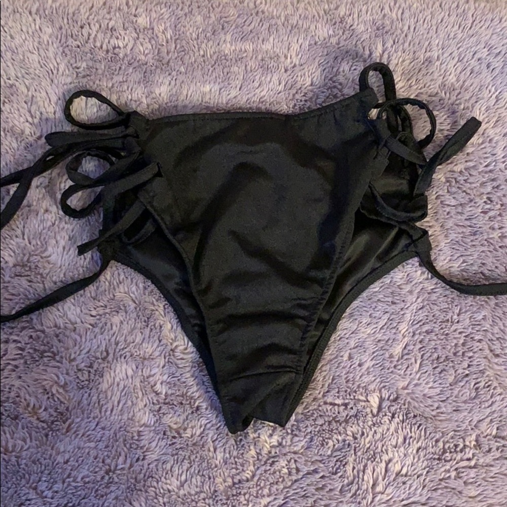 Black side tie rave bottoms SIZE M